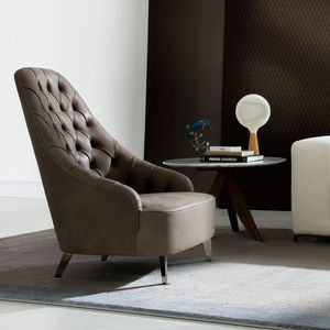 Contemporary armchair - EMILIA - BERTO SALOTTI - velvet / cotton / linen