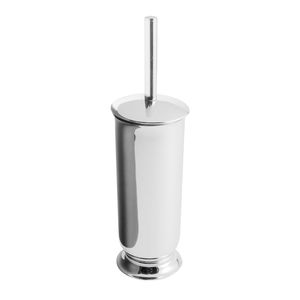 chromed metal toilet brush / floor