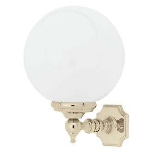 traditional wall light / bathroom / metal / glass