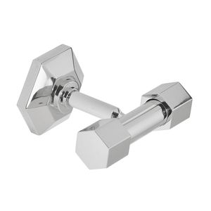 traditional coat hook / chromed metal / double / bathroom