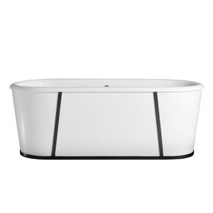 free-standing bathtub / oval / cast iron