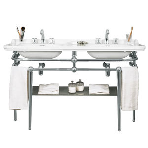chrome washbasin stand