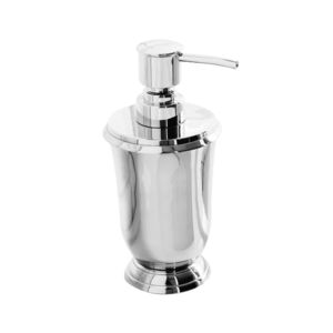 commercial soap dispenser / free-standing / chromed metal / manual