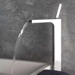 washbasin mixer tap / chromed metal / bathroom / 1-hole