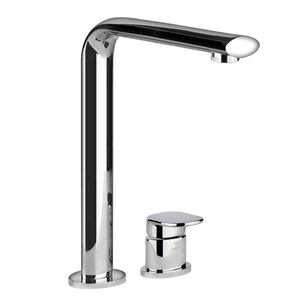 washbasin mixer tap / chromed metal / bathroom / 2-hole