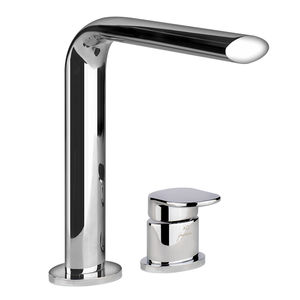 washbasin mixer tap / chromed metal / bathroom / 2-hole
