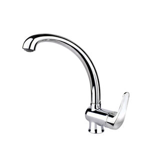 chromed metal mixer tap / kitchen / 1-hole / swivel spout