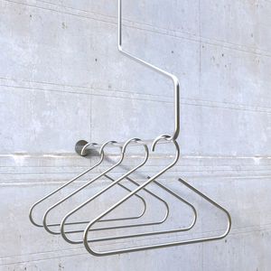 wall-mounted coat hanger rack