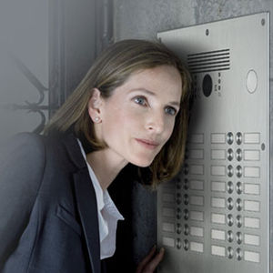 door station with camera / IP / with proximity reader / stainless steel