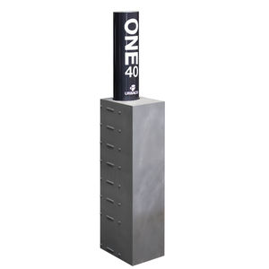 security bollard / steel / retractable / luminous
