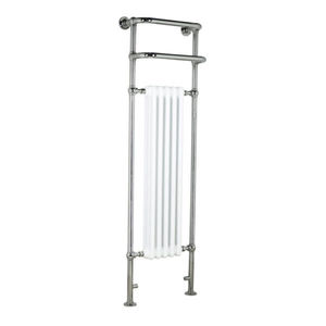 hot water towel radiator / metal / traditional / vertical