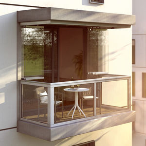 sliding and stacking balcony window