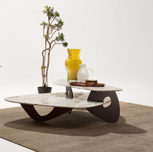 original design coffee table / marble / onyx / gray