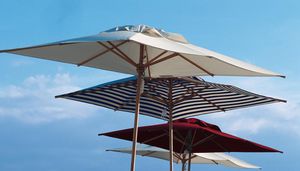 commercial patio umbrella / solid wood / fabric
