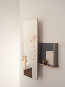 MIRR SHELF Wall-mounted bathroom mirror with shelf By MOMA Design