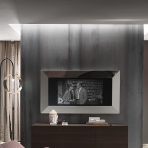 wall-mounted TV mirror