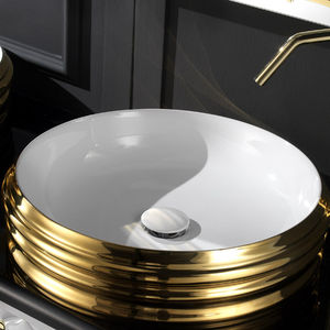 countertop washbasin / round / ceramic / original design