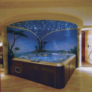 built-in hot tub