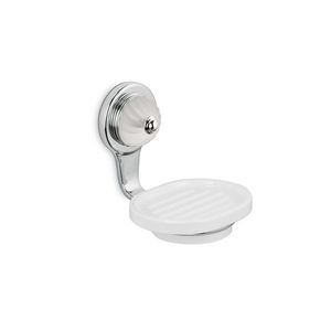 wall-mounted soap dish / chromed metal