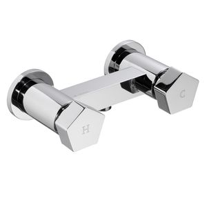 double-handle shower mixer tap