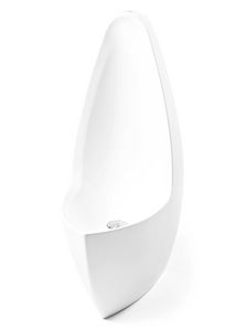 floor-mounted urinal / ceramic / waterless