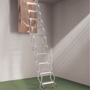 accordion protection ladder / retractable / aluminum