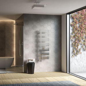 hot water towel radiator / stainless steel / chrome / contemporary
