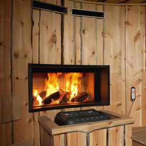 wood-burning fireplace
