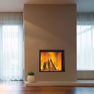 wood-burning fireplace 1