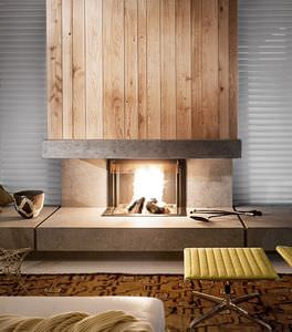 wood-burning fireplace
