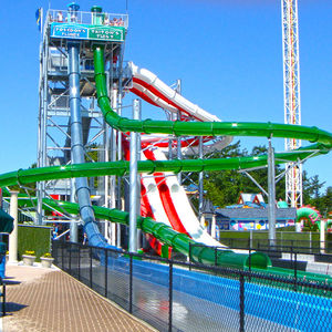 Upright slide - AQUADROP - WhiteWater - for water park / tubular / high ...