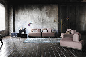 Corner sofa - BIJOUX - Ditre Italia - modular / gray / fabric