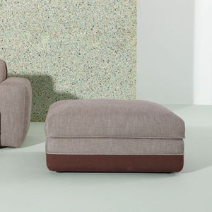 contemporary ottoman / fabric / upholstered / square