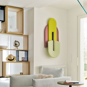 wall-mounted acoustic panel / fabric / colored / decorative