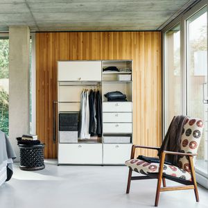 contemporary walk-in wardrobe