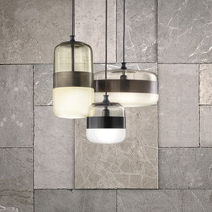 pendant lamp / contemporary / blown glass / metal
