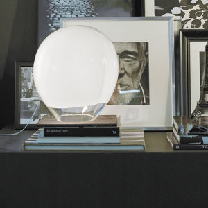 table lamp / contemporary / glass / handmade