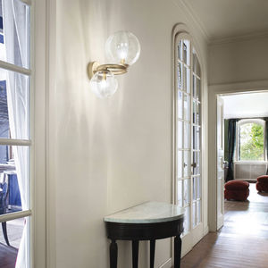 contemporary wall light / metal / blown glass / LED