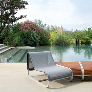contemporary fireside chair / mesh / modular / garden