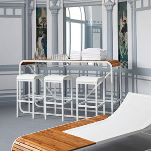contemporary bar stool / mesh / garden