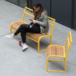 contemporary public bench