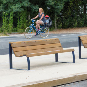 contemporary public bench