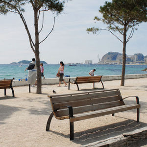 contemporary public bench