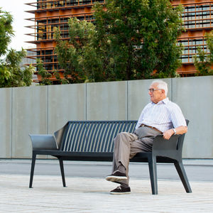 contemporary public bench