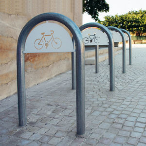 galvanized steel bike rack / for public spaces