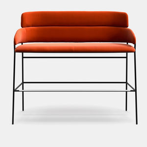high upholstered bistro bench
