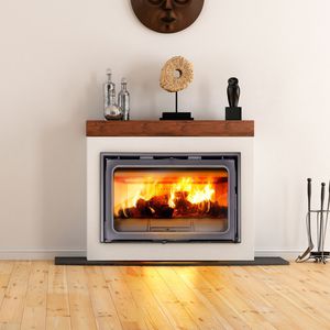 wood-burning fireplace