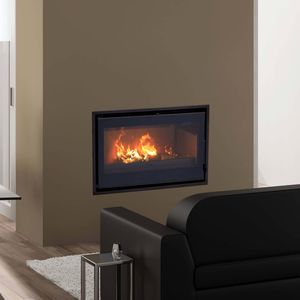 Double-sided fireplace insert - NICKEL - Lacunza - wood-burning