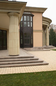 casement window / wooden / bow