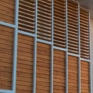 wooden solar shading / for facade / vertical / orientable